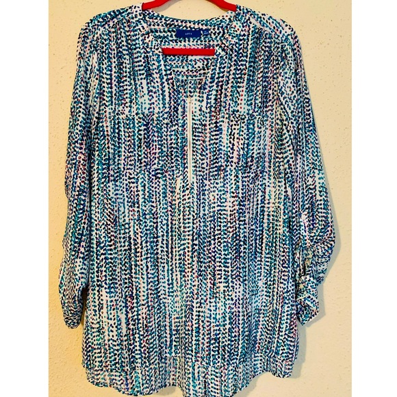 Apt 9 Tunic Roll Up Sleeve Top - Picture 1 of 8